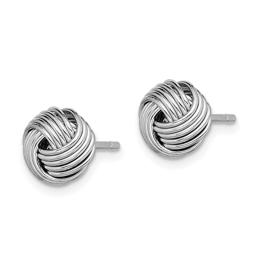 Sterlingsilber Rhodiniert Poliert Gedreht Knoten Perle Ohrstecker