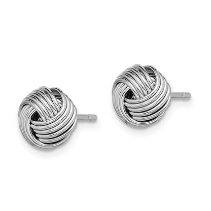 Sterlingsilber Rhodiniert Poliert Gedreht Knoten Perle Ohrstecker