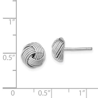 Sterlingsilber Rhodiniert Poliert Gedreht Knoten Perle Ohrstecker