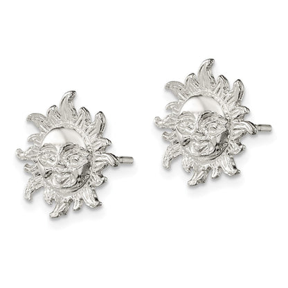 Sterlingsilber Sonne Mini Ohrringe