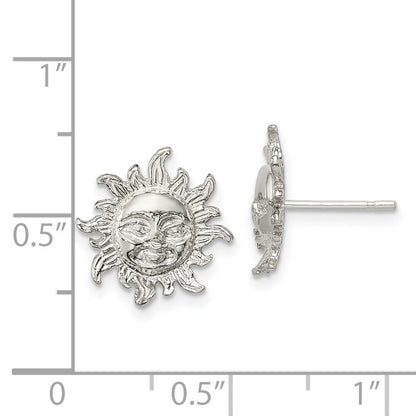 Sterlingsilber Sonne Mini Ohrringe