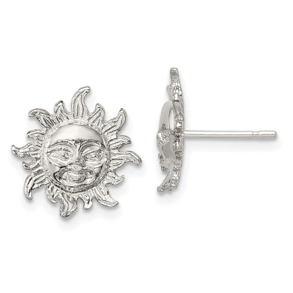 Sterlingsilber Sonne Mini Ohrringe