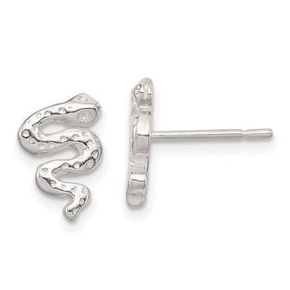 Sterlingsilber Poliert Schlange Ohrstecker