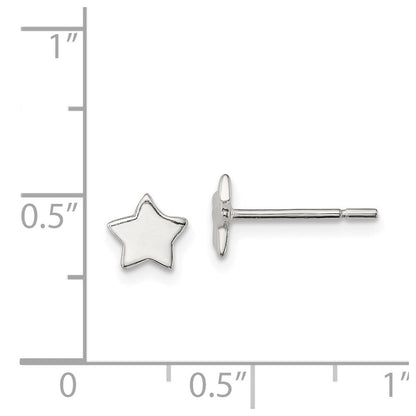 Sterlingsilber Poliert Stern Ohrstecker