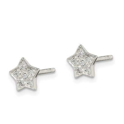 Sterlingsilber Zirkonia Stern Ohrstecker