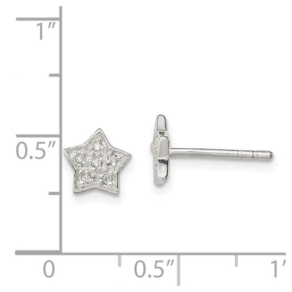Sterlingsilber Zirkonia Stern Ohrstecker