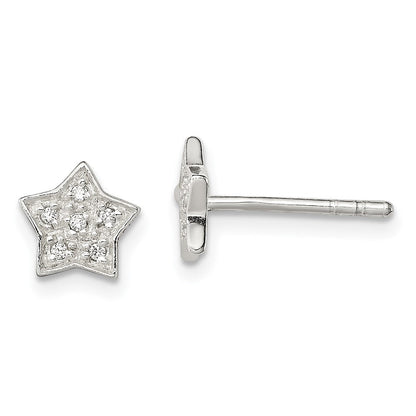 Sterlingsilber Zirkonia Stern Ohrstecker