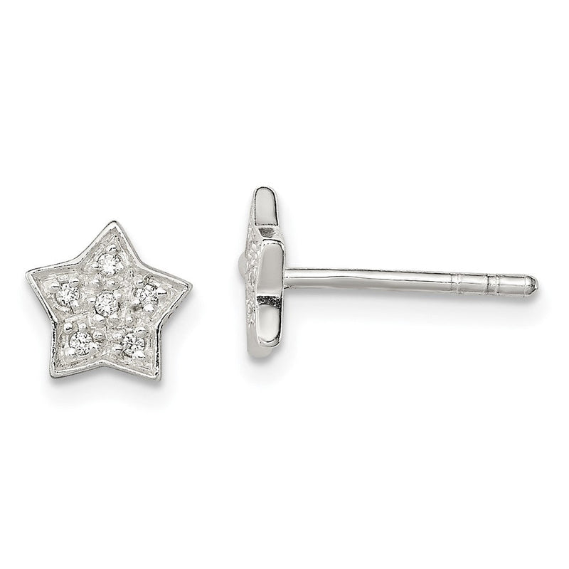 Sterlingsilber Zirkonia Stern Ohrstecker