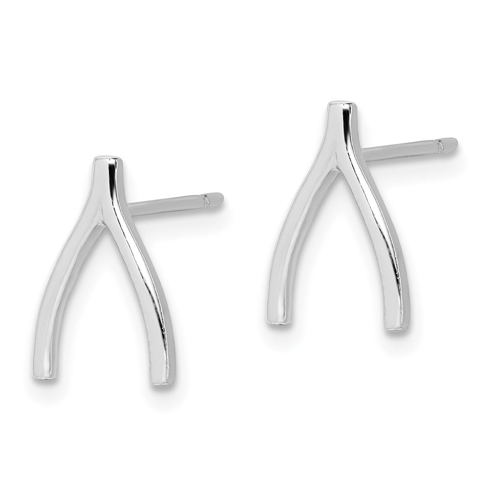 Sterlingsilber Rhodiniert Gabelbein Ohrstecker