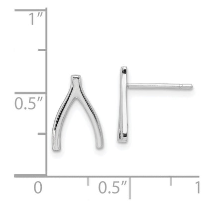 Sterlingsilber Rhodiniert Gabelbein Ohrstecker