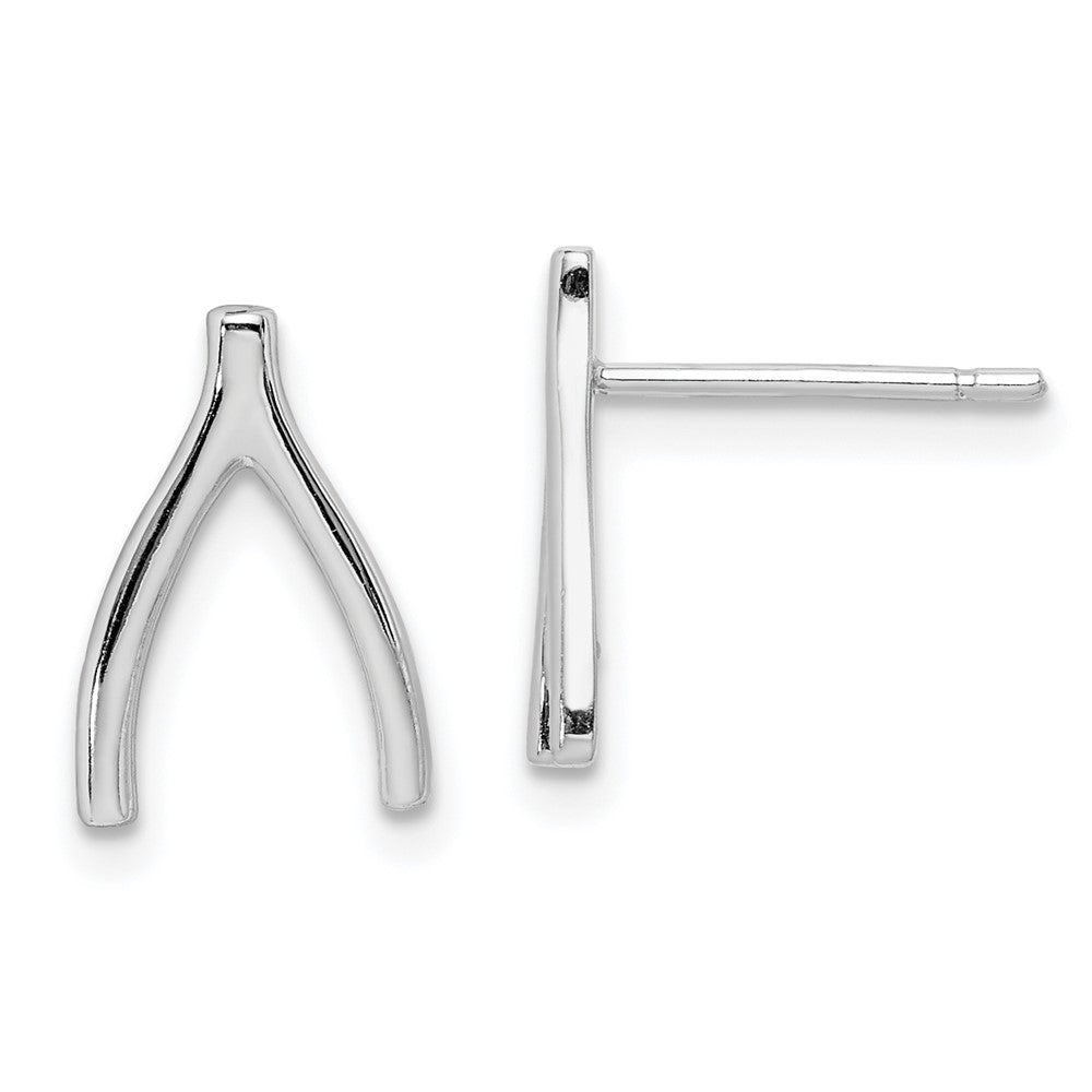 Sterlingsilber Rhodiniert Gabelbein Ohrstecker