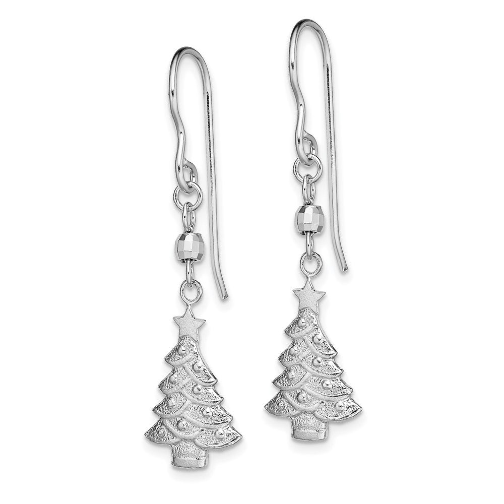 Sterlingsilber Rhodiniert Weihnachten Baum Ohrhänger