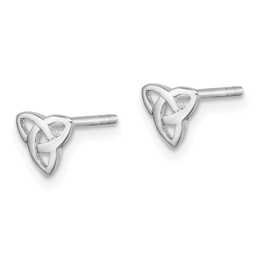 Sterlingsilber Rhodiniert Poliert Keltisch Knoten Ohrstecker