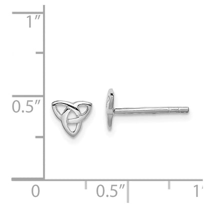 Sterlingsilber Rhodiniert Poliert Keltisch Knoten Ohrstecker