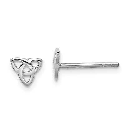 Sterlingsilber Rhodiniert Poliert Keltisch Knoten Ohrstecker