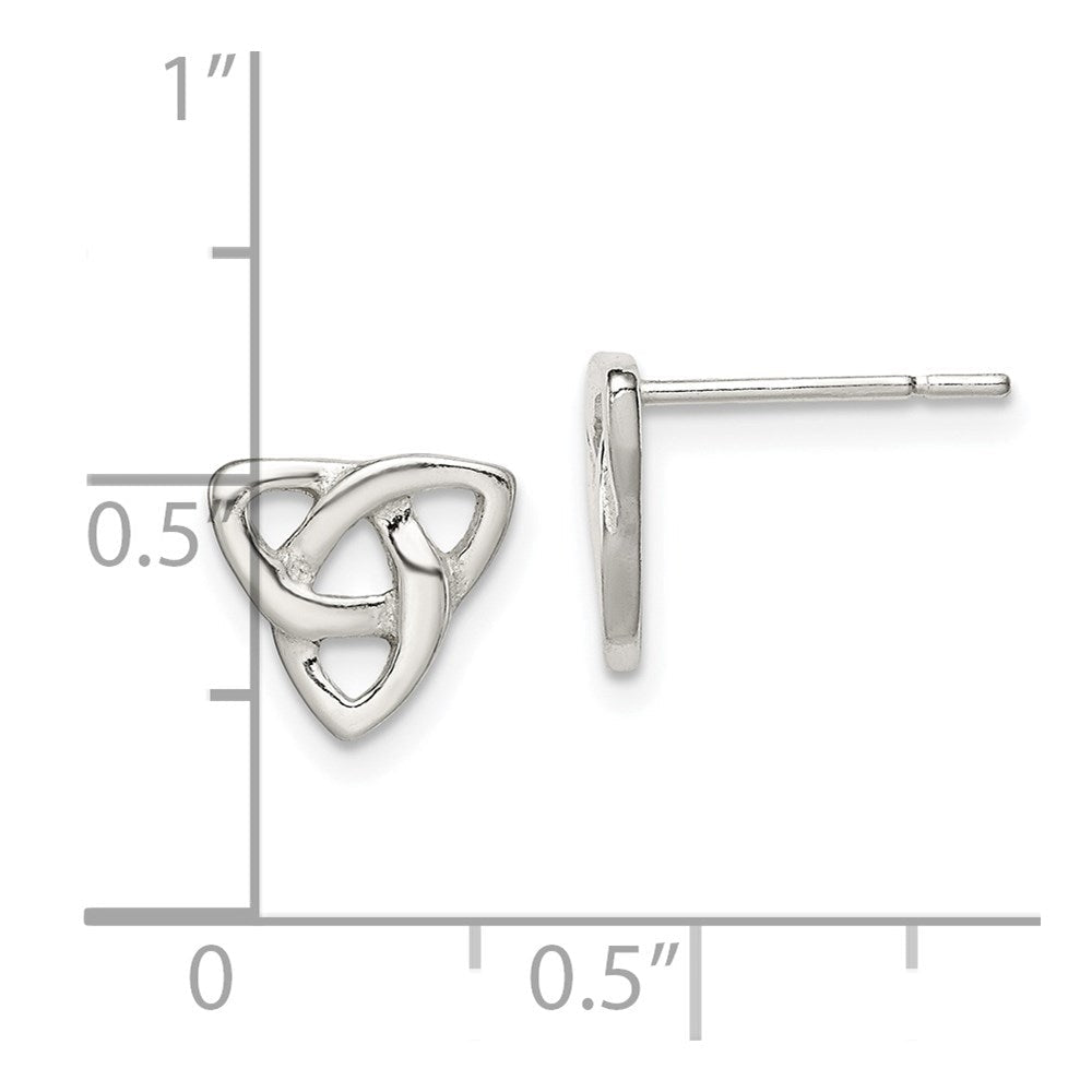 Sterlingsilber Poliert Keltisch Knoten Ohrstecker
