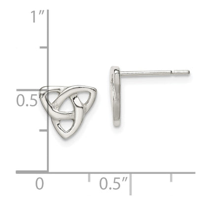 Sterlingsilber Poliert Keltisch Knoten Ohrstecker