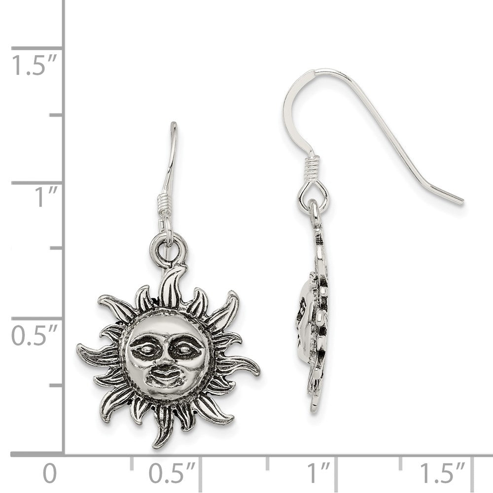 Sterlingsilber Sonne Ohrringe