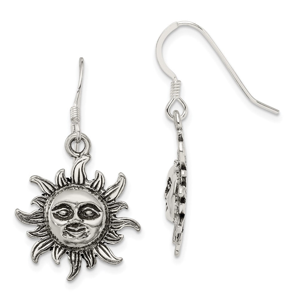 Sterlingsilber Sonne Ohrringe