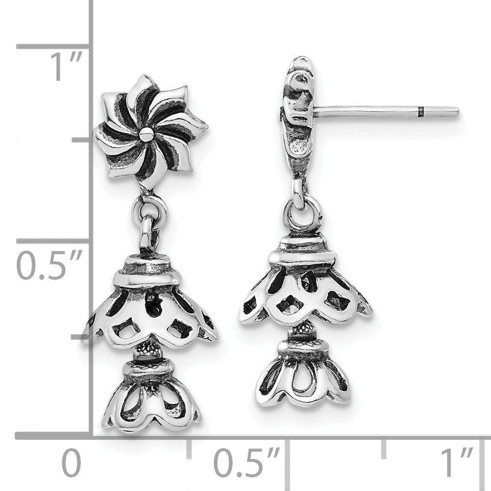 Sterlingsilber Antikisiert Hängend Ohrstecker
