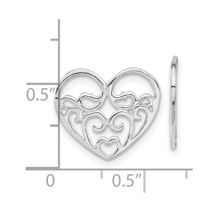 Sterlingsilber Herz Ohrring Enhancers