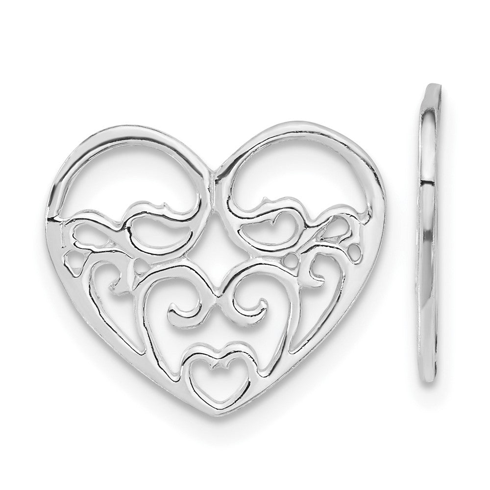 Sterlingsilber Herz Ohrring Enhancers