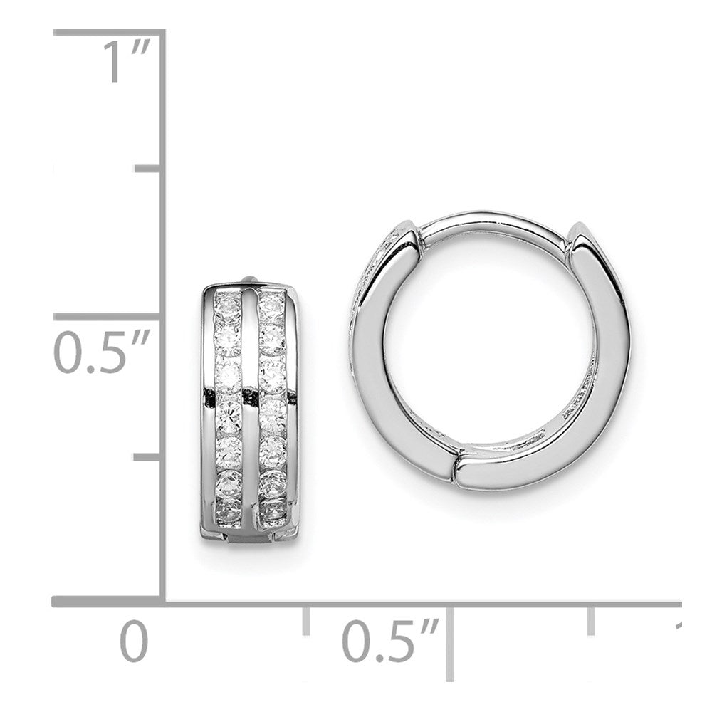 Sterlingsilber Poliert Rhodiniert Klappbar Creolen