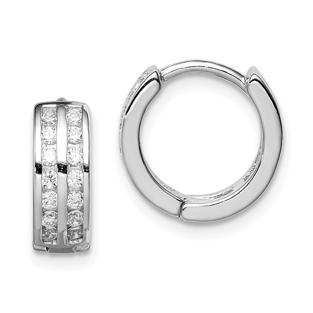 Sterlingsilber Poliert Rhodiniert Klappbar Creolen