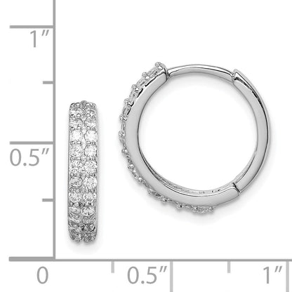 Sterlingsilber Poliert Rhodiniert Klappbar Creolen