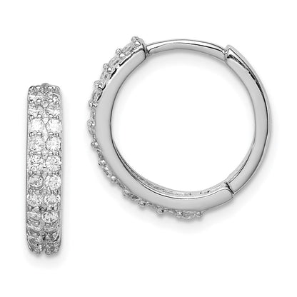 Sterlingsilber Poliert Rhodiniert Klappbar Creolen