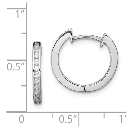 Sterlingsilber Rhodiniert In/out Pavé Klappbar Creolen