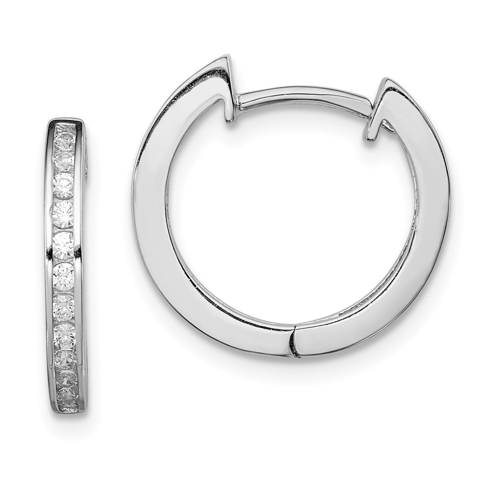 Sterlingsilber Rhodiniert In/out Pavé Klappbar Creolen