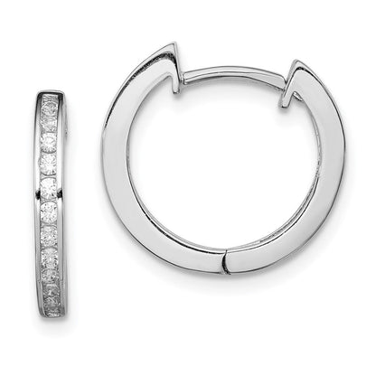 Sterlingsilber Rhodiniert In/out Pavé Klappbar Creolen