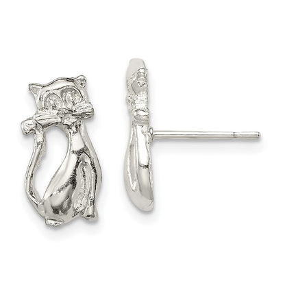 Sterlingsilber Katze Mini Ohrstecker