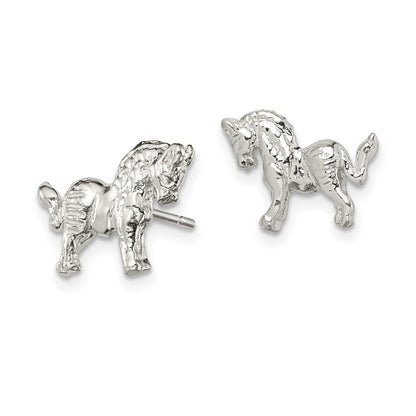Sterlingsilber Pferd Mini Ohrringe