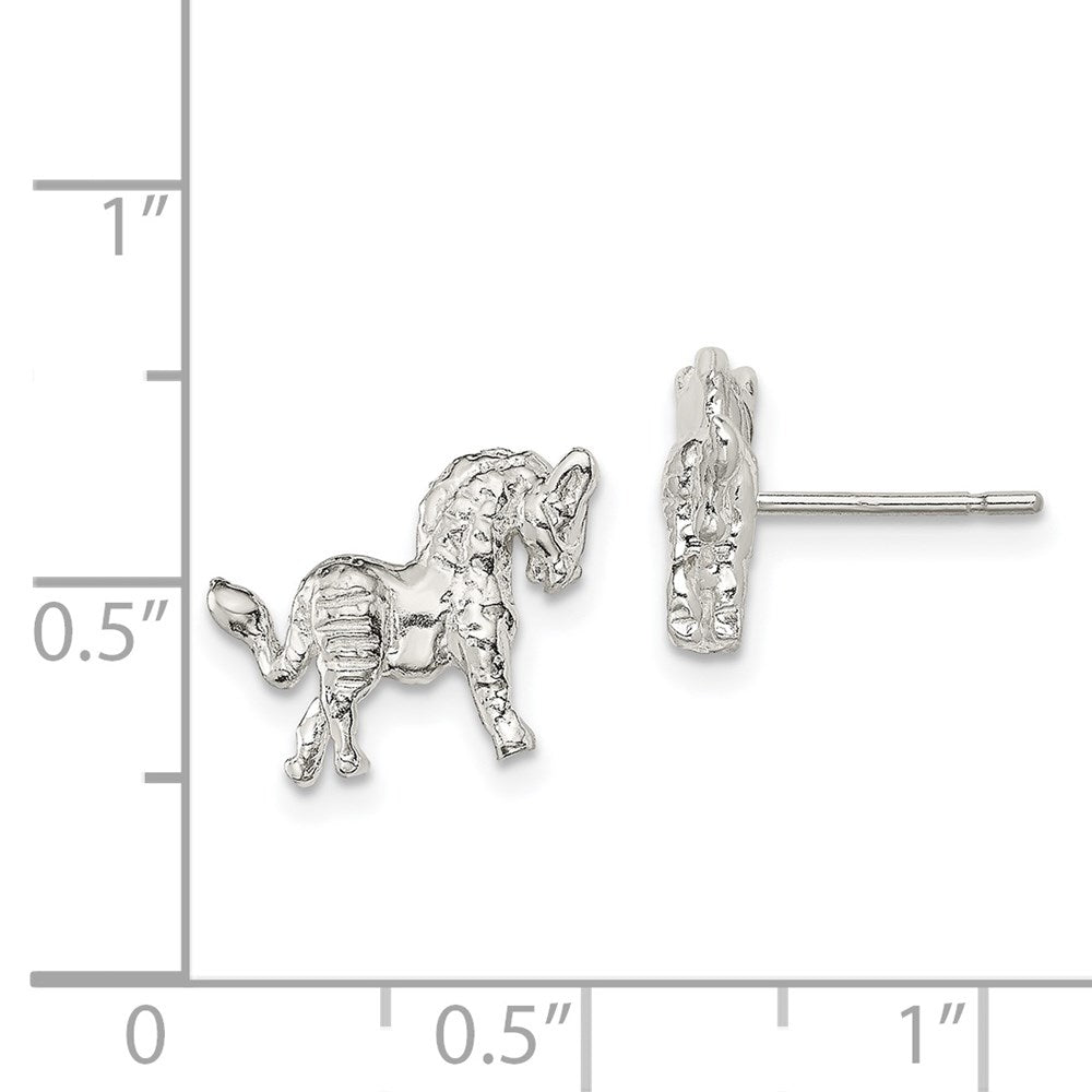 Sterlingsilber Pferd Mini Ohrringe