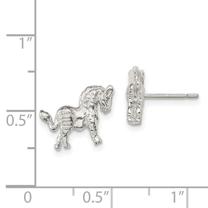 Sterlingsilber Pferd Mini Ohrringe