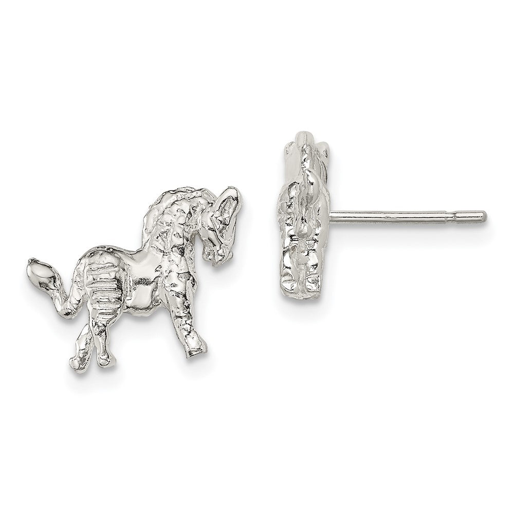 Sterlingsilber Pferd Mini Ohrringe