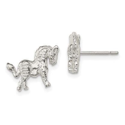 Sterlingsilber Pferd Mini Ohrringe