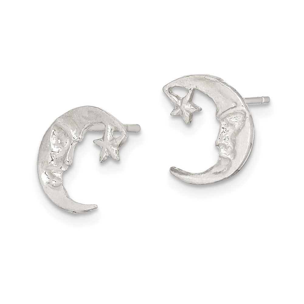 Sterlingsilber Mond Mini Ohrringe