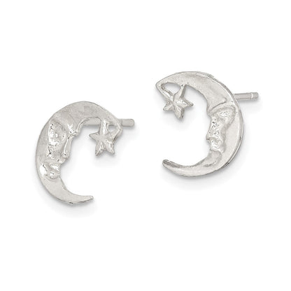 Sterlingsilber Mond Mini Ohrringe