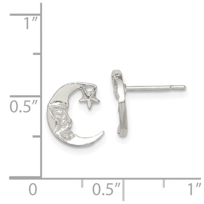 Sterlingsilber Mond Mini Ohrringe