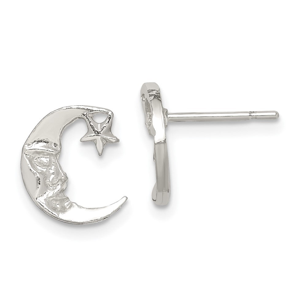 Sterlingsilber Mond Mini Ohrringe
