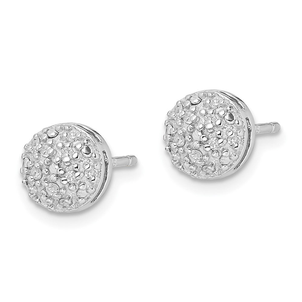 Sterlingsilber Rhodium Diamant. Ohrstecker