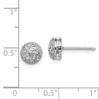 Sterlingsilber Rhodium Diamant. Ohrstecker