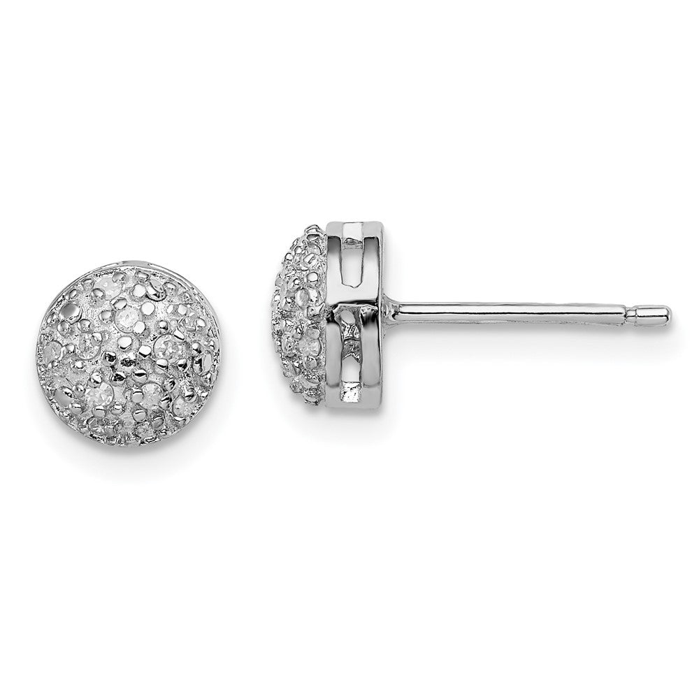 Sterlingsilber Rhodium Diamant. Ohrstecker