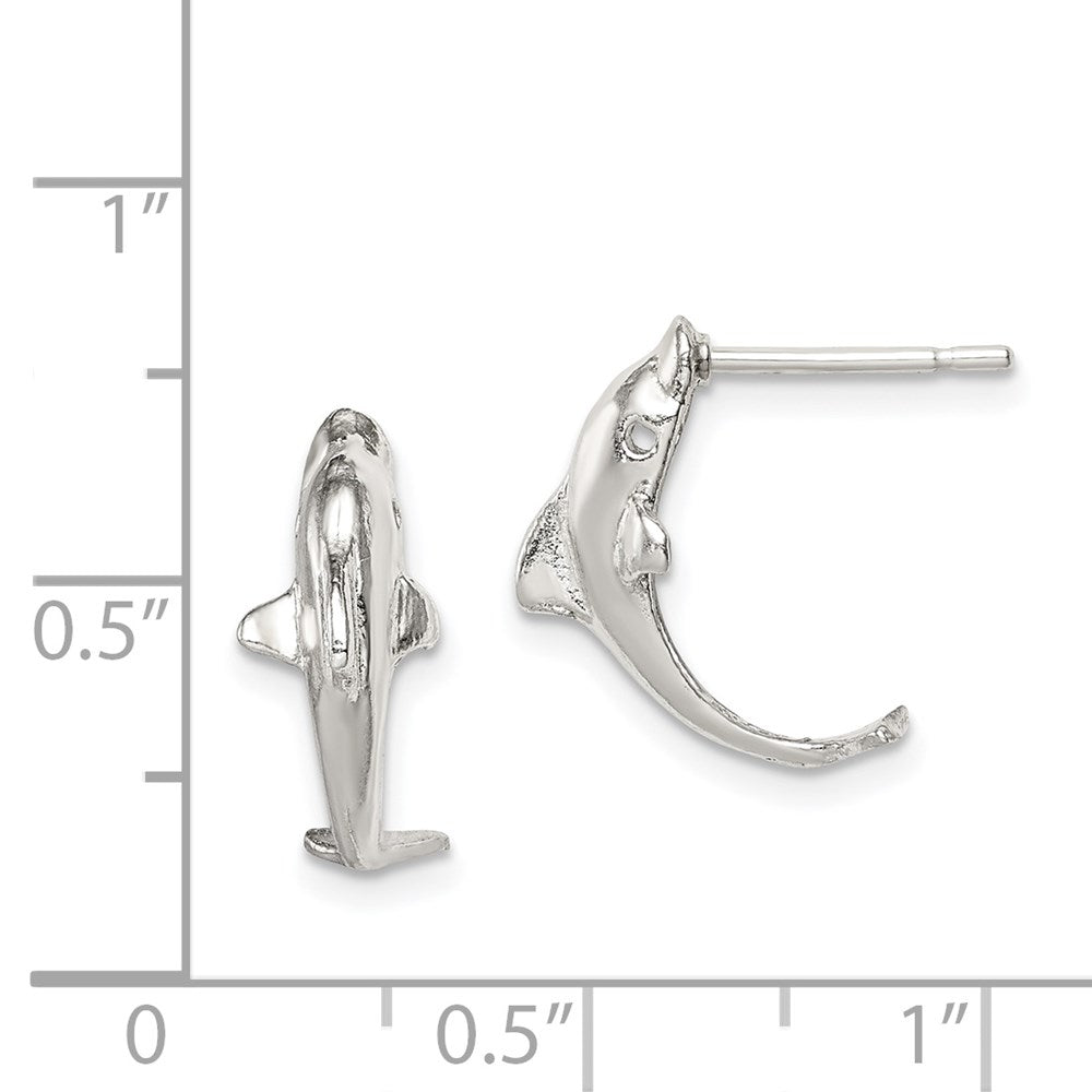 Sterlingsilber Delfin Mini Ohrringe