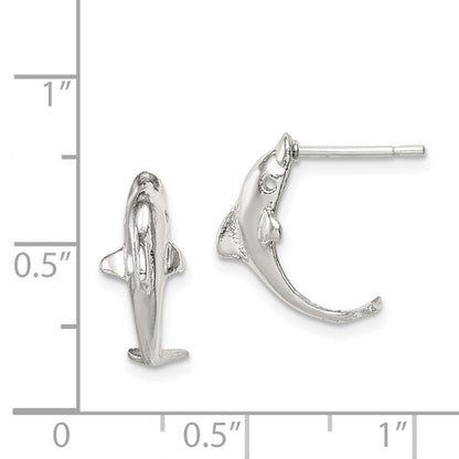 Sterlingsilber Delfin Mini Ohrringe
