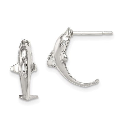 Sterlingsilber Delfin Mini Ohrringe