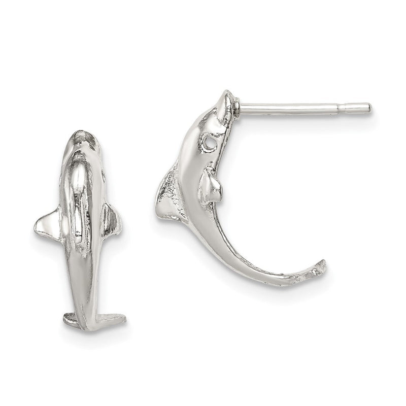 Sterlingsilber Delfin Mini Ohrringe